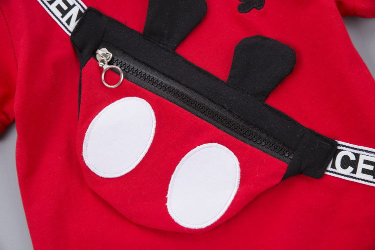 [358116-RED] - Baju Setelan Anak / Setelan Jalan Anak Stylish - Motif Disney Mickey