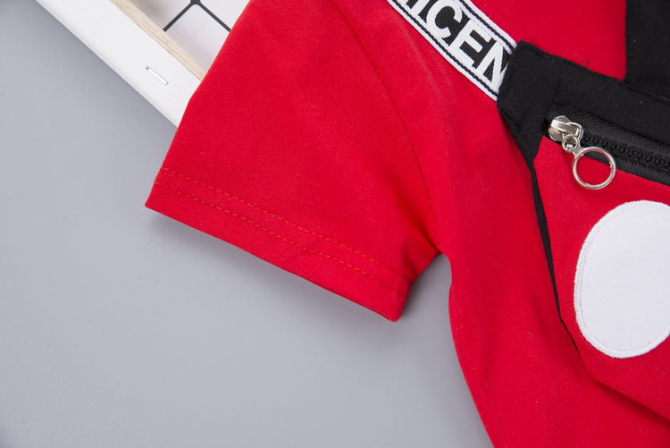 [358116-RED] - Baju Setelan Anak / Setelan Jalan Anak Stylish - Motif Disney Mickey