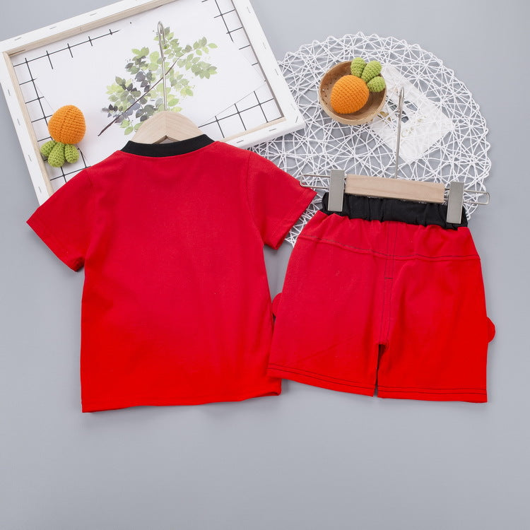 [358116-RED] - Baju Setelan Anak / Setelan Jalan Anak Stylish - Motif Disney Mickey