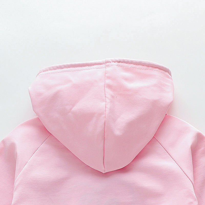 [352201-PINK] - Atasan Sweater Hoodie Anak - Motif Cookie Monster