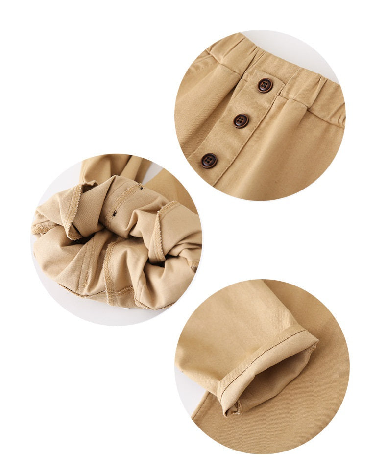 [119221-BLACK] - Celana Panjang Anak Kekinian / Celana Anak - Motif Three Buttons