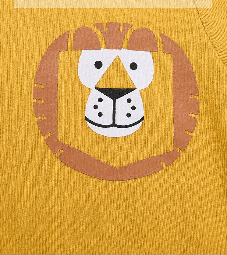 [370154-GRAY] - Kaos Anak Trendi / Baju Atasan Anak - Motif Lion Head