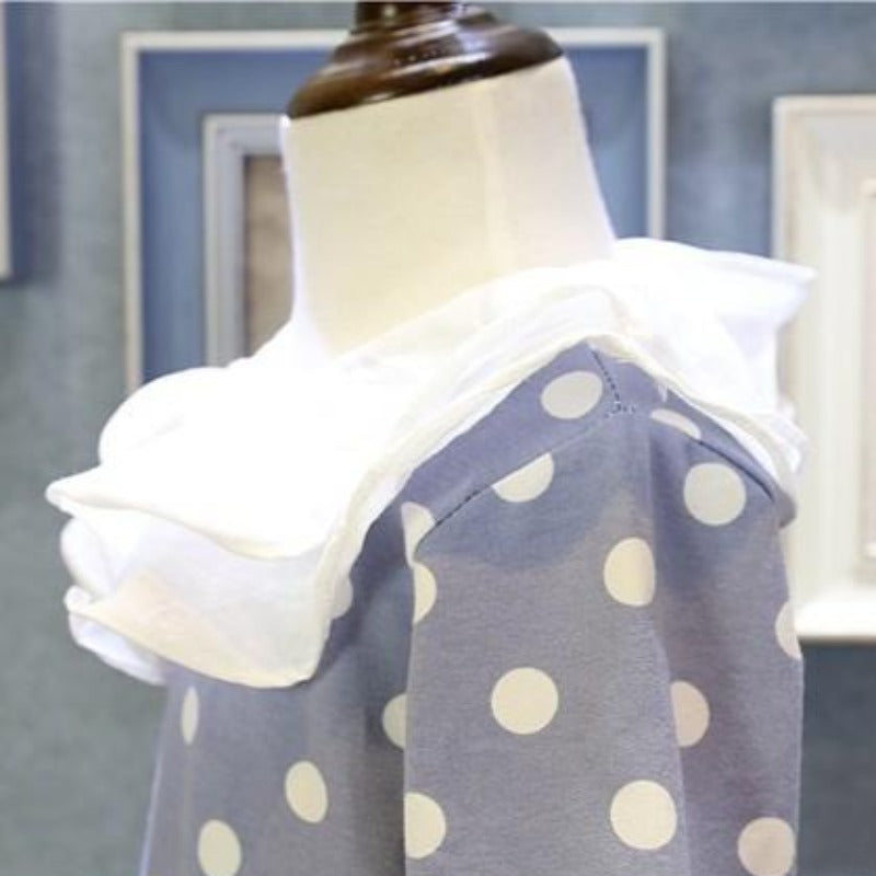 [507170] - Dress Fashion Anak Perempuan - Motif Circular Collar