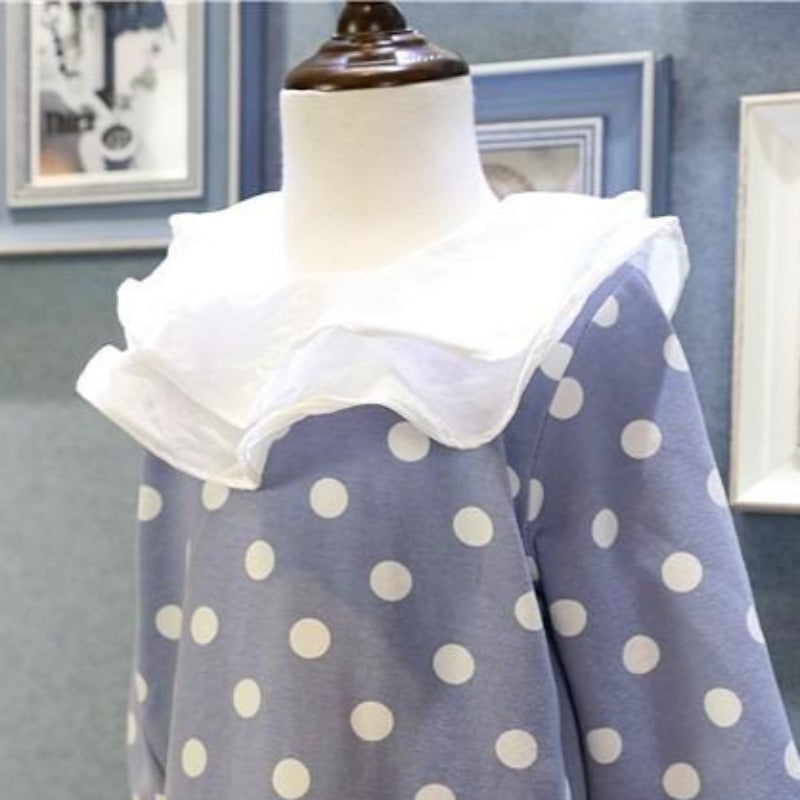 [507170] - Dress Fashion Anak Perempuan - Motif Circular Collar