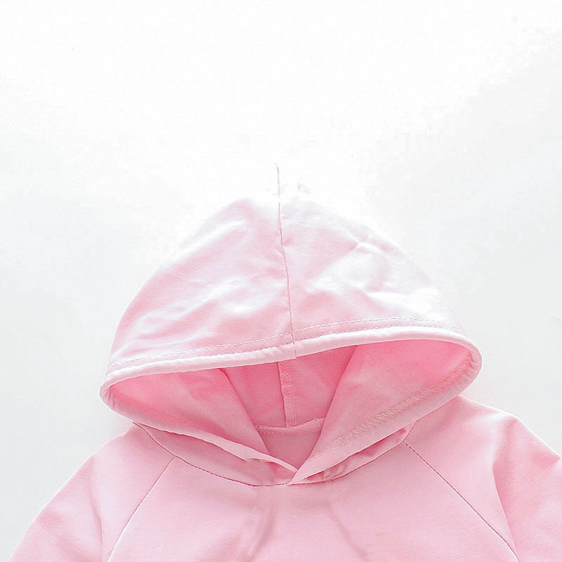 [352201-PINK] - Atasan Sweater Hoodie Anak - Motif Cookie Monster