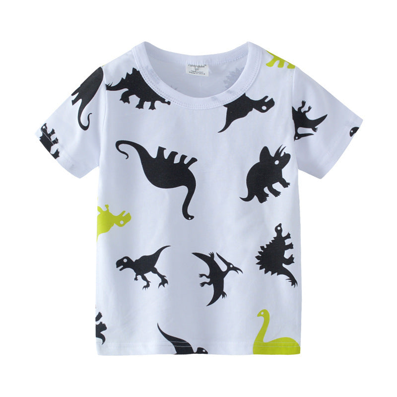 [357367] - Kaos Anak / Baju Atasan Summer Anak TrendI - Motif Dino Shadow Pattern