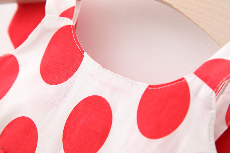 [340144] - Dress Lucu Fashion Anak - Motif Winged Polkadot