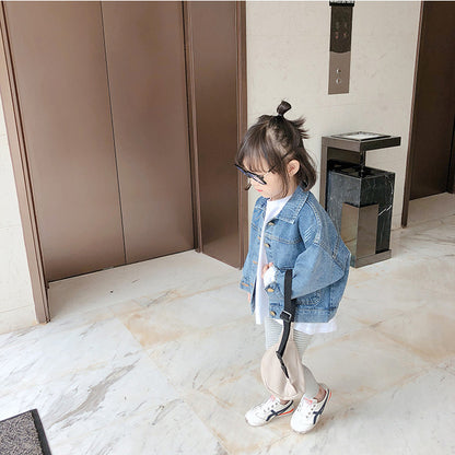 [507355] - Atasan Jaket Jeans Anak Perempuan - Motif Denim