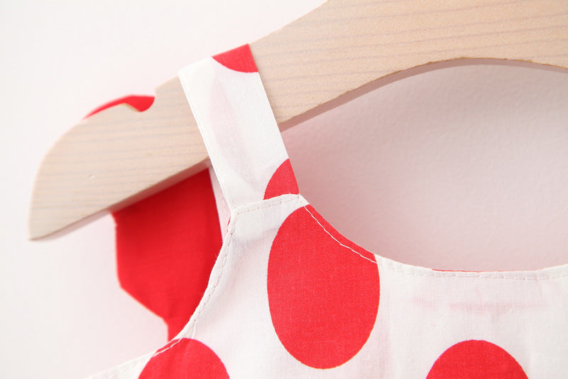 [340144] - Dress Lucu Fashion Anak - Motif Winged Polkadot