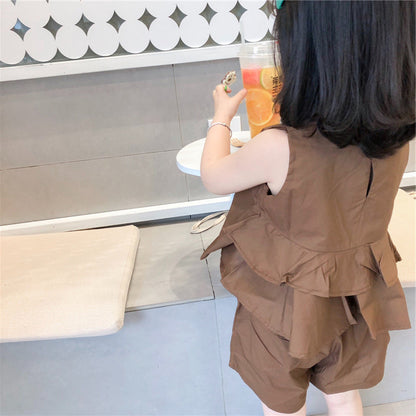 [507594] - Setelan Fashion Anak Perempuan - Motif Plain Lace