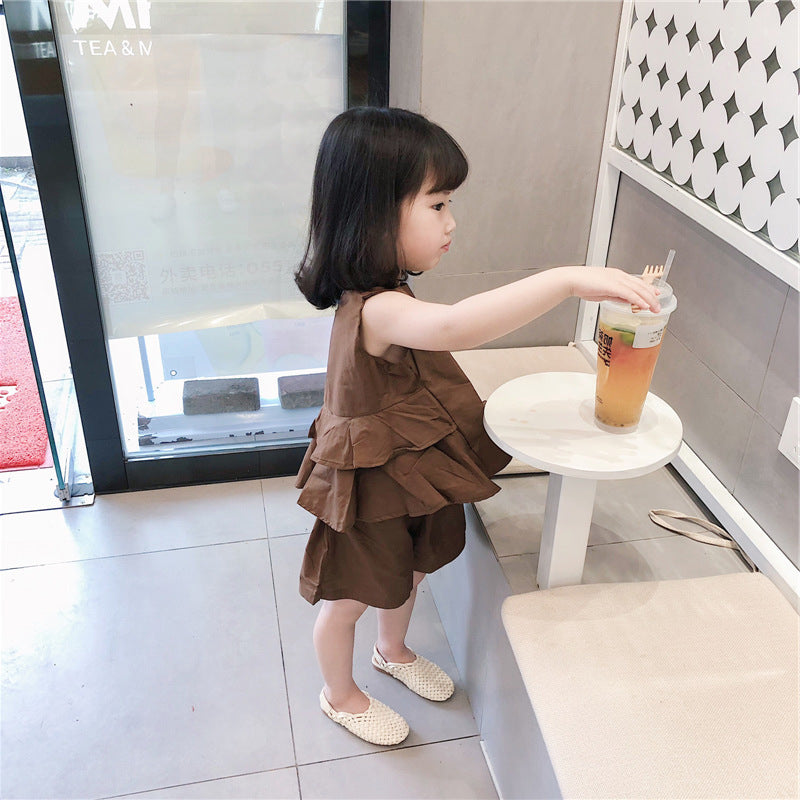 [507594] - Setelan Fashion Anak Perempuan - Motif Plain Lace