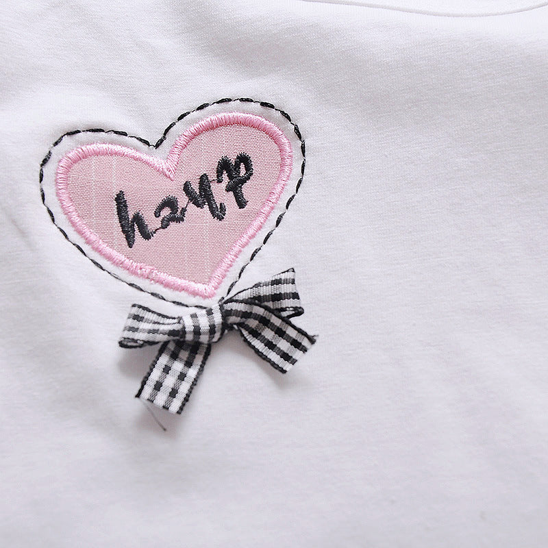 [368323] - Setelan Fashion Anak Perempuan Import - Motif Love Ribbons