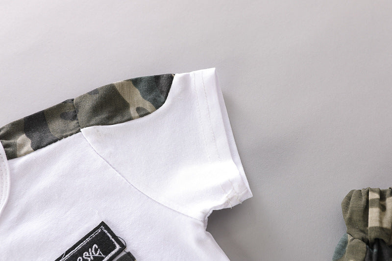 [345215-WHITE ARMY] - Setelan Jalan Anak / Setelan Anak Import - Motif Classic Army