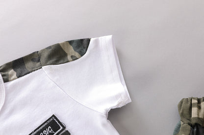 [345215-WHITE ARMY] - Setelan Jalan Anak / Setelan Anak Import - Motif Classic Army