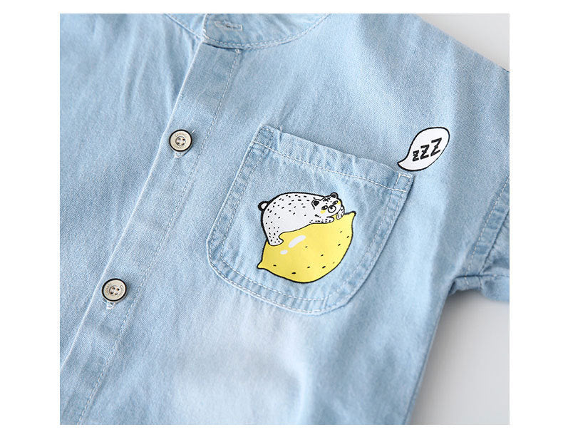 [119224] - Atasan Kemeja Anak Fashionable - Motif Lemon Weasel