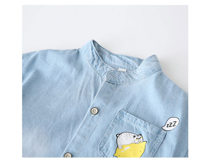 [119224] - Atasan Kemeja Anak Fashionable - Motif Lemon Weasel