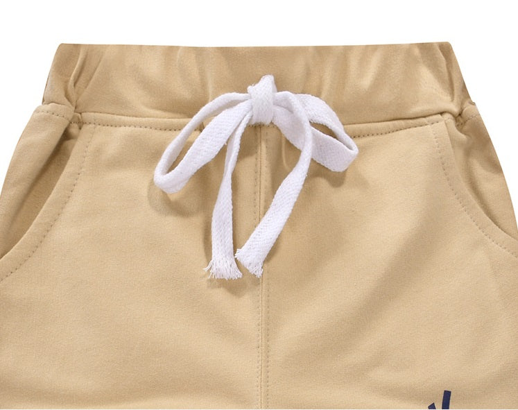 [370120-BLACK] - Celana Santai Anak / Celana Pendek Anak - Motif Shark Shorts