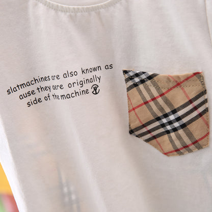 [368322] - Kaos Setelan Pendek Anak - Motif Tartan Plaid