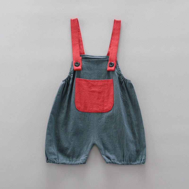 [368271] - Baju Setelan Overall Anak - Motif Mandarin Alphabet