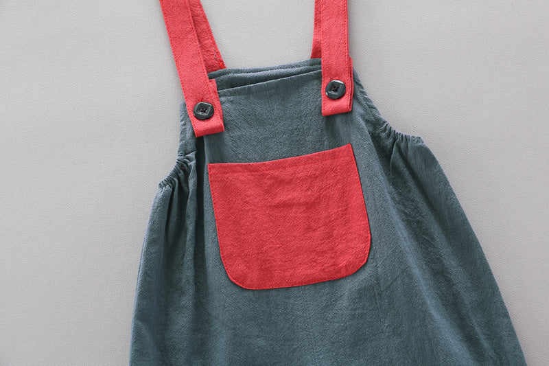 [368271] - Baju Setelan Overall Anak - Motif Mandarin Alphabet