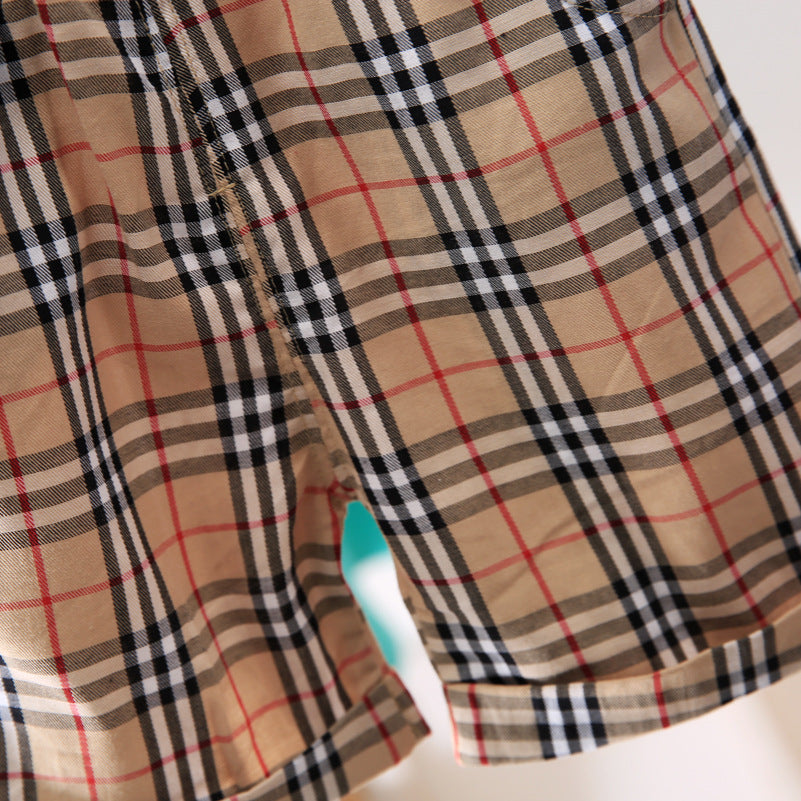 [368322] - Kaos Setelan Pendek Anak - Motif Tartan Plaid