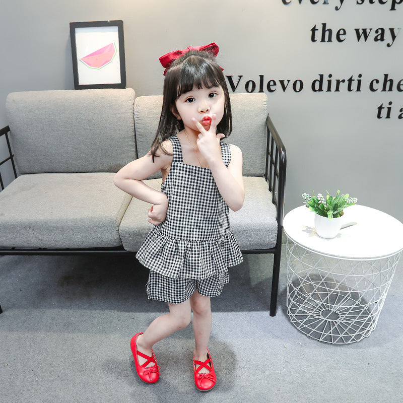 [368520] - Setelan Blouse Kutung Anak Fashionable - Motif Cute Gingham