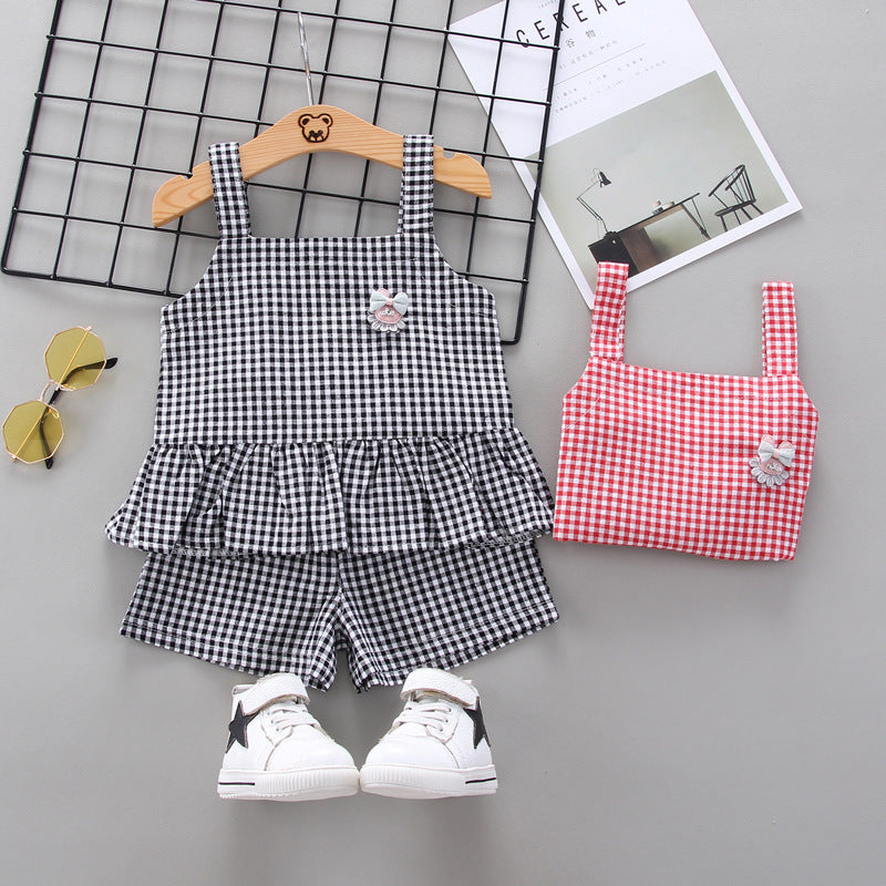 [368520] - Setelan Blouse Kutung Anak Fashionable - Motif Cute Gingham