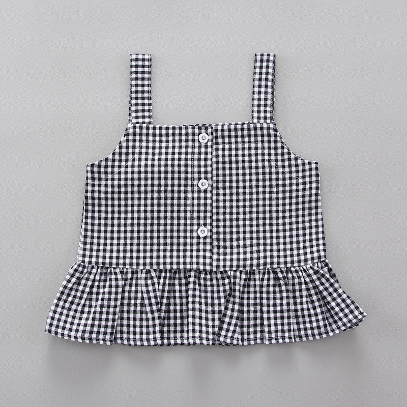 [368520] - Setelan Blouse Kutung Anak Fashionable - Motif Cute Gingham