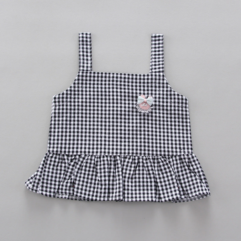 [368520] - Setelan Blouse Kutung Anak Import Fashionable - Motif Cute Gingham