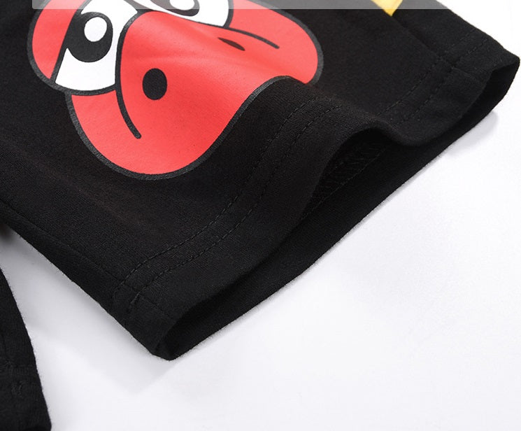 [370121-BLACK] - Celana Santai 3D Anak / Celana Pendek Anak - Motif Baby Dino