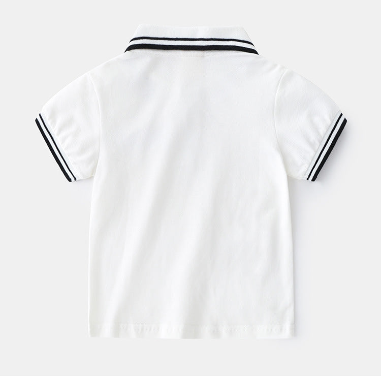 [513132] - Atasan Kaos Polo Fashion Anak Laki-Laki - Motif Simple Color