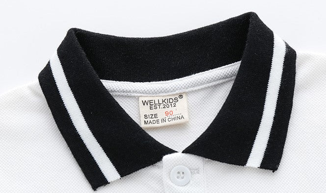 [513234] - Atasan Kaos Polo Anak Import - Motif Alphabet Plain