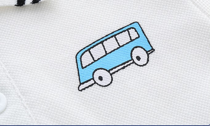 [513241] - Atasan Kaos Polo Anak Import - Motif Travel Bus