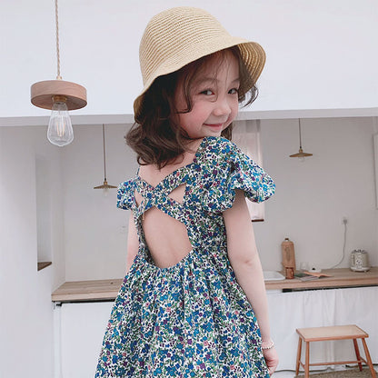 [507158] - Dress Fashion Anak Perempuan - Motif Flower Multicolor