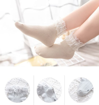 [376101-LACE] - Kaos Kaki Bayi Lucu / Kaos Kaki Anak Import - Motif Lace