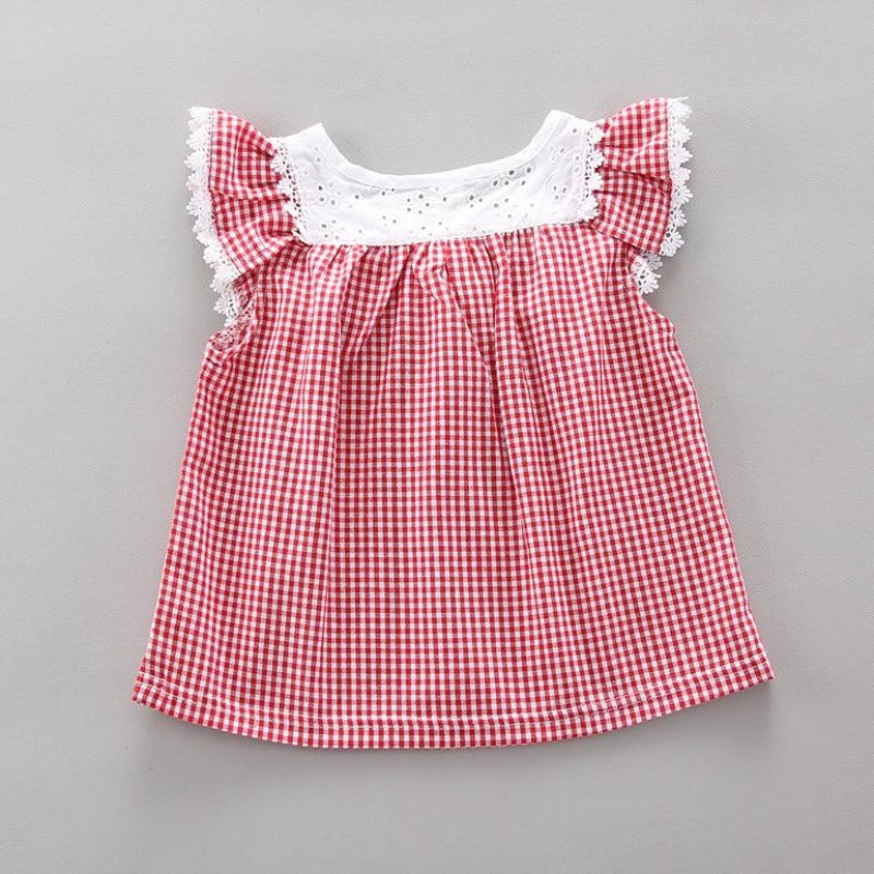 [368491] - Setelan Blouse Kutung Anak Import Fashionable - Motif Tassel Lace