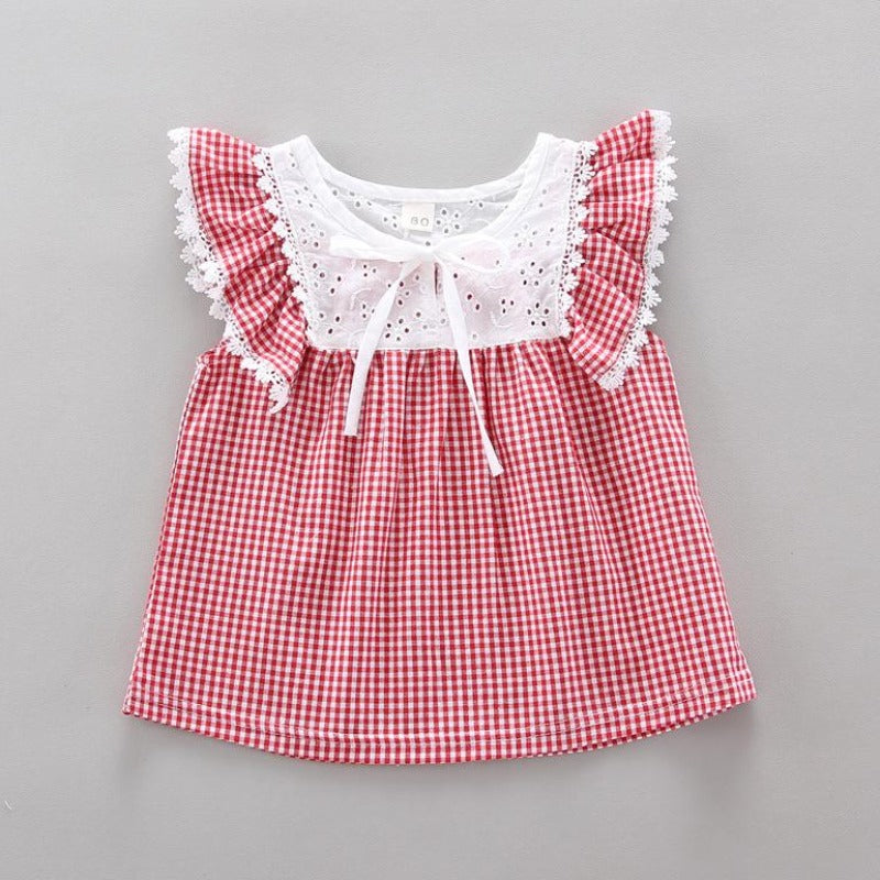 [368491] - Setelan Blouse Kutung Anak Import Fashionable - Motif Tassel Lace