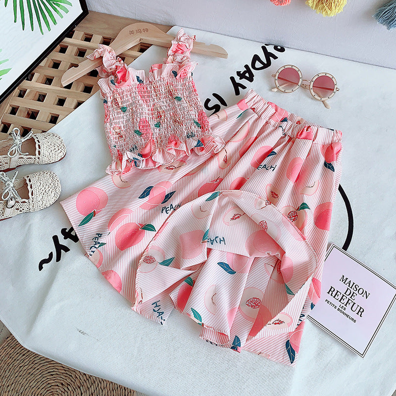 [363198] - Setelan Blouse Fashion Trend Anak Perempuan - Motif Fruit Lines