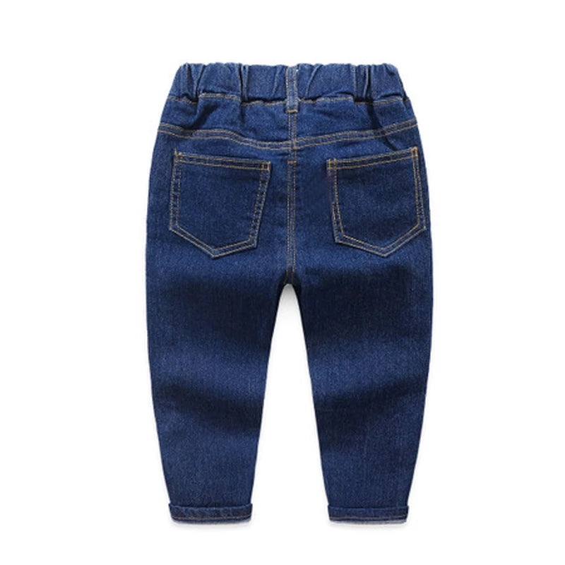 [119236-BLACK] - Celana Panjang Jeans Anak Casual Import - Motif Plain Color