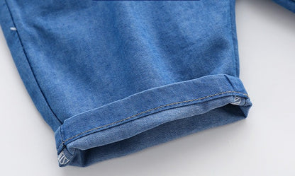 [513628] - Bawahan Celana Pendek Denim Anak Cowok - Motif Middle Zigzag