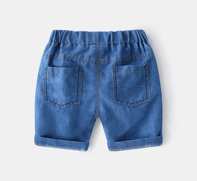 [513628] - Bawahan Celana Pendek Denim Anak Cowok - Motif Middle Zigzag