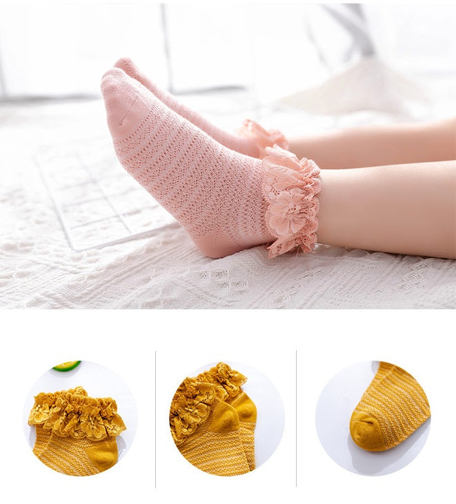 [376115] - Kaos Kaki Anak Lucu Import - Motif Lace