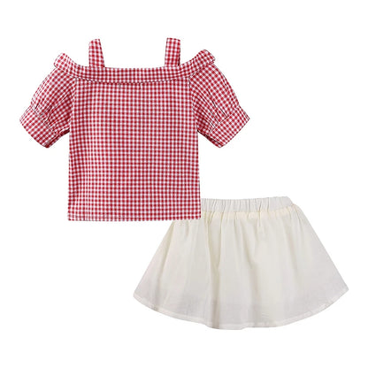 [507381] - Setelan Fashion Anak Perempuan - Motif Gingham