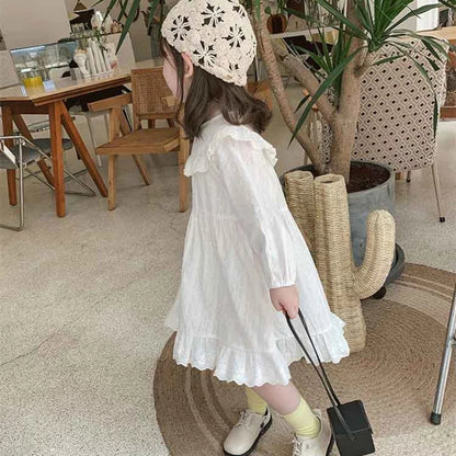 [507378] - Dress Fashion Anak Perempuan Import - Motif Plain Color