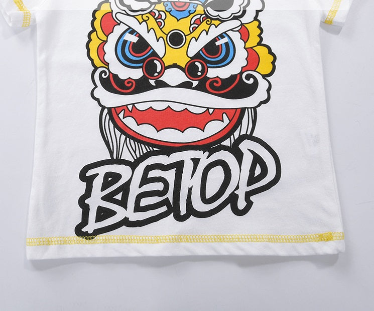 [370147] - Kaos Anak Trendi / Baju Atasan Anak Import - Motif The Lion Be Top
