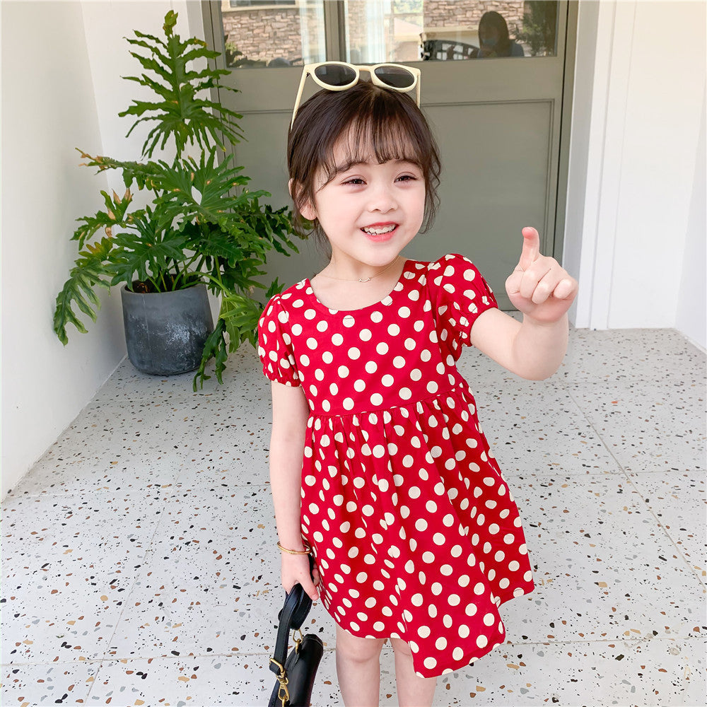 [507205] - Dress Fashion Anak Perempuan - Motif Polkadot Style