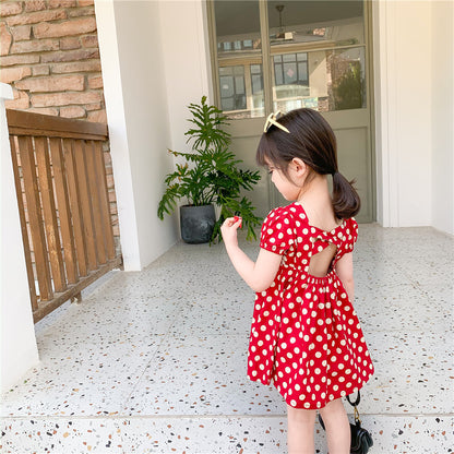 [507205] - Dress Fashion Anak Perempuan - Motif Polkadot Style