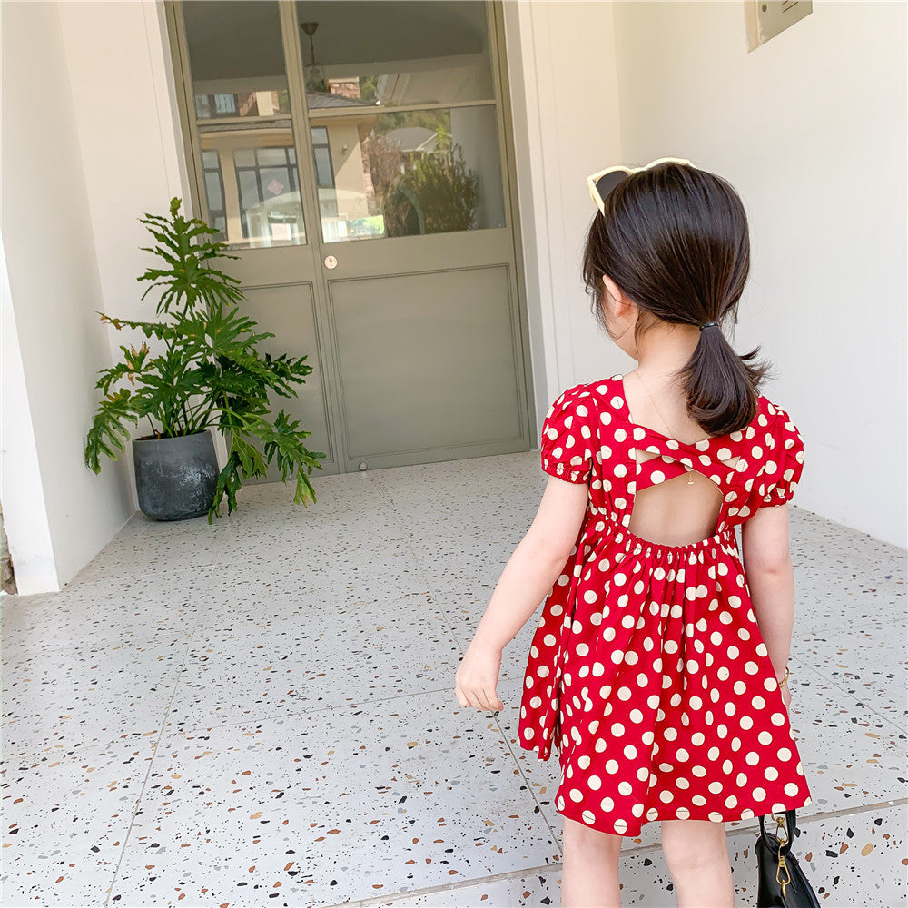 [507205] - Dress Fashion Anak Perempuan - Motif Polkadot Style