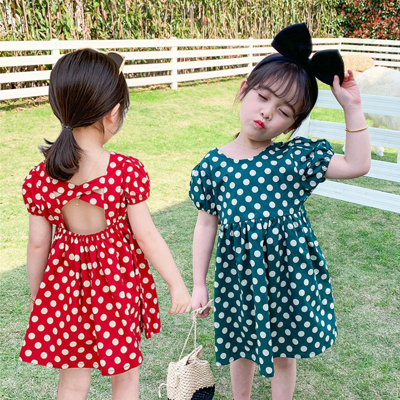 [507205] - Dress Fashion Anak Perempuan - Motif Polkadot Style