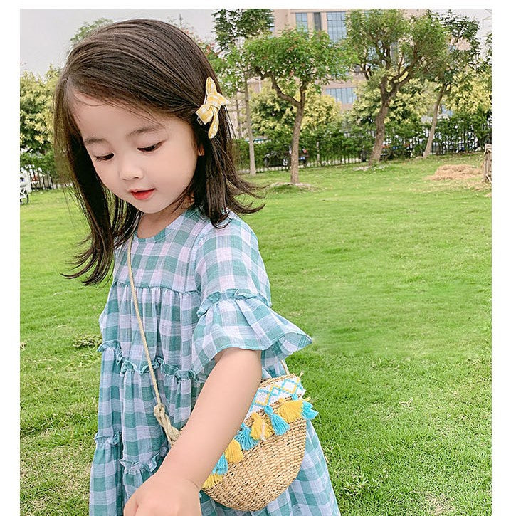[507206] - Dress Fashion Anak Perempuan - Motif Gingam Three Connections